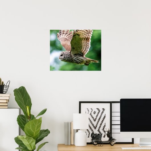 フクロウが飛んでいる間 ポスター (ホームオフィス)