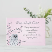 フクロウさくらんぼ花咲おむつラッフルチケット 招待状 (スタンド正面)