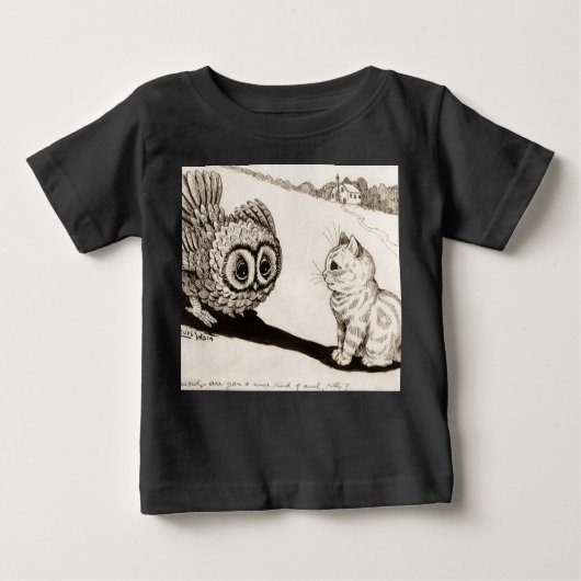 フクロウさん – フクロウの新しい種類の子猫? ベビーTシャツ (正面)