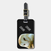 フクロウだれ ラゲッジタグ (正面縦)