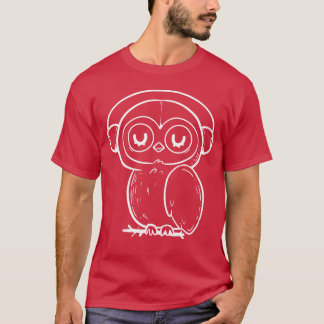 フクロウっぽい動物科学者へのギフト 面白い Tシャツ