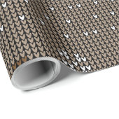 フクロウで編んだ新年のクリスマスパターン ラッピングペーパー (ロールコーナー)