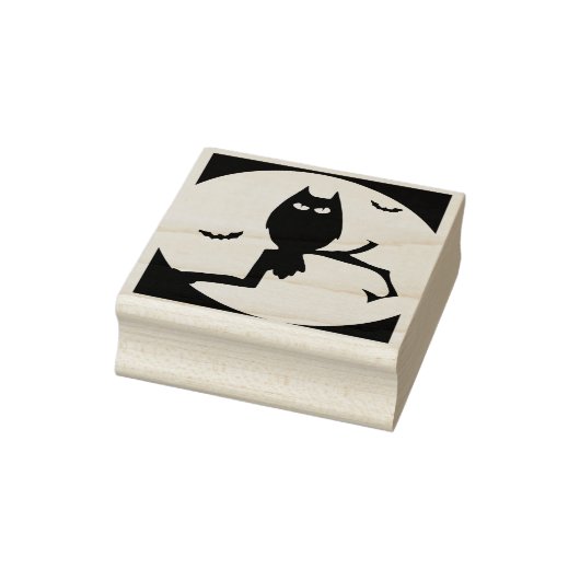 フクロウとこうもりシルエットアートスタンプ ラバースタンプ (スタンプ)