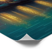 フクロウとのエテリア風光明媚なポスター素晴らしプリント ポスター (角)