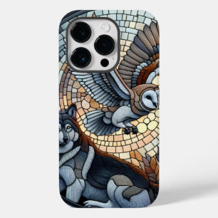 フクロウとオオカミのモザイクアイアート Case-Mate iPhone 14 PROケース