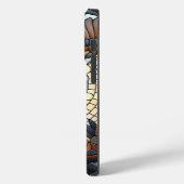 フクロウとオオカミのモザイクアイアート Case-Mate iPhoneケース (裏面 / 左)