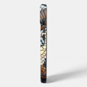 フクロウとオオカミのモザイクアイアート Case-Mate iPhoneケース (裏面 / 左)