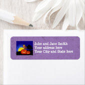 フクロウとカボチャ ラベル (インサイチュ)