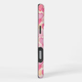 フクロウとカラフルハートバレンタインデー iPhoneケース (右側面)