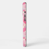 フクロウとカラフルハートバレンタインデー iPhoneケース (左側面)
