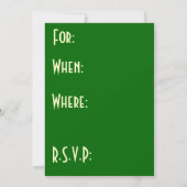 フクロウとクジャクの招待状 招待状 (裏面)