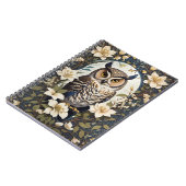 フクロウとジャスミンの美しい花 ノートブック (左側)