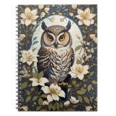 フクロウとジャスミンの美しい花 ノートブック (正面)