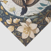 フクロウとジャスミンの美しい花 薄葉紙 (詳細)