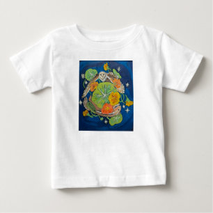 フクロウとチムンクのシャツ ベビーTシャツ
