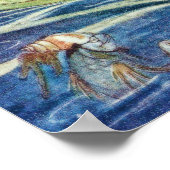 フクロウとネコのウィリアム・ポガニー ファインアート ポスター (角)