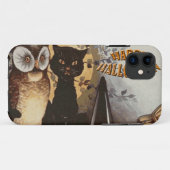 フクロウとネコのハロウィン Case-Mate iPhoneケース (裏面(横))