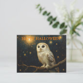 フクロウとハロウィーンの怖い夜 ポストカード (スタンド正面)