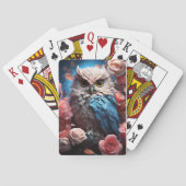 フクロウとバラ トランプ (裏面)