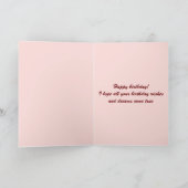 フクロウとフラワーのリース カード (内部)