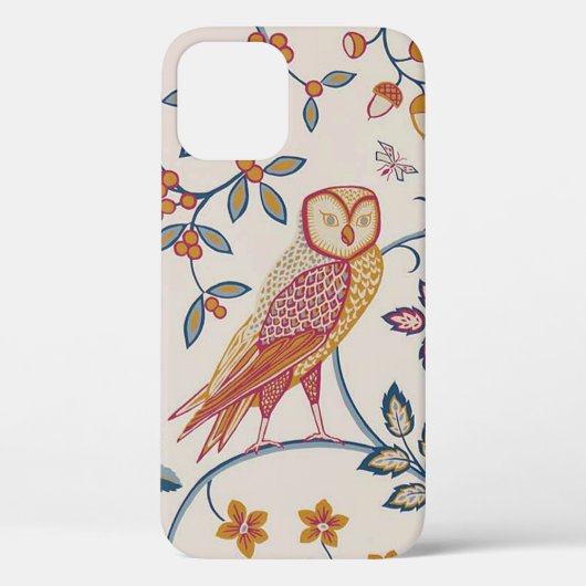 フクロウとフラワーズ、William Morris Case-Mate iPhone Case-Mate iPhoneケース (裏面)