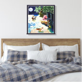 フクロウとプシキャットリアの詩 キャンバスプリント (インサイチュ (寝室))