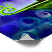 フクロウとプシネコ予測できなイラストレーション ポスター (角)