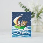 フクロウとプシネコ ポストカード (スタンド正面)