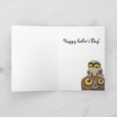 フクロウとベビーの父の日のカード カード (内部)