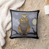 フクロウとベビー～枕 クッション (ブランケット)