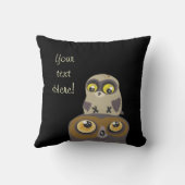 フクロウとベビー～枕 クッション (裏面)