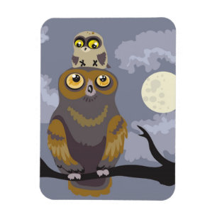 フクロウとベビー~磁石 マグネット