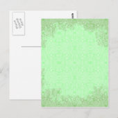 フクロウとホタルのレース ポストカード (正面/裏面)