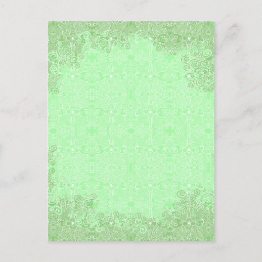 フクロウとホタルのレース ポストカード (正面)