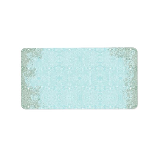 フクロウとホタルのレース ラベル (正面)