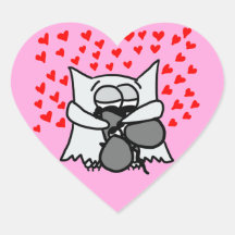 フクロウとマウスのハギングシール