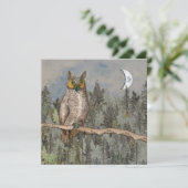 フクロウとムーンウィズダムサンキューカード サンキューカード (スタンド正面)