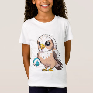 フクロウとラブバレーボール Tシャツ