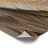 フクロウと女の羽 ポスター (角)