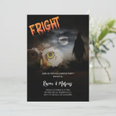 フクロウと幽霊の夜 – ハロウィーン 招待状 (スタンド正面)
