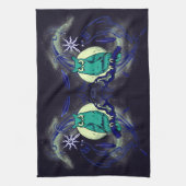 フクロウと幽霊 キッチンタオル (縦)