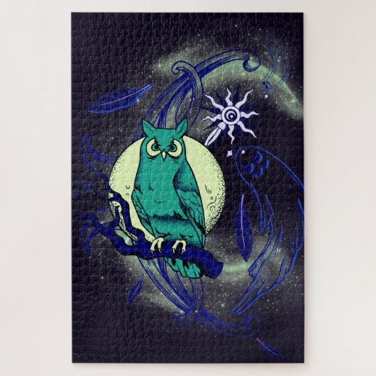 フクロウと幽霊 ジグソーパズル (縦)