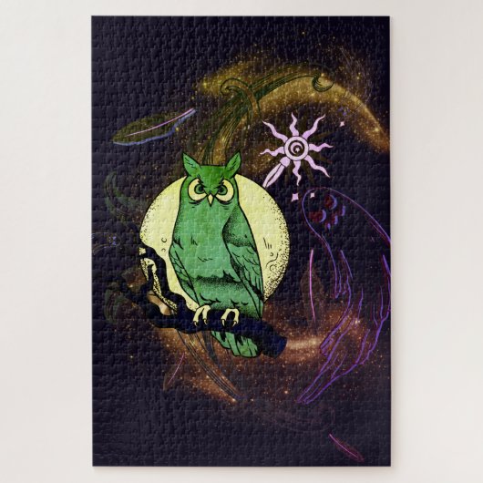 フクロウと幽霊 ジグソーパズル (縦)