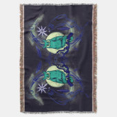 フクロウと幽霊 スローブランケット (正面縦)