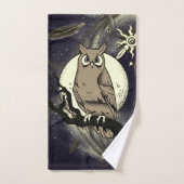 フクロウと幽霊 バスタオルセット (ハンドタオル)