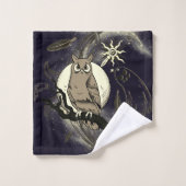 フクロウと幽霊 バスタオルセット (ウォッシュタオル)