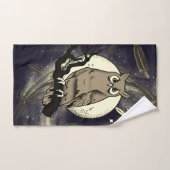 フクロウと幽霊 バスタオルセット (ハンドタオル)