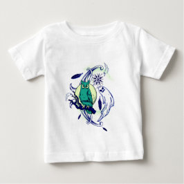 フクロウと幽霊 ベビーTシャツ