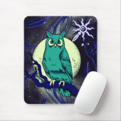 フクロウと幽霊 マウスパッド (マウス)