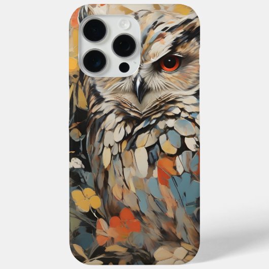 フクロウと春絵を描の花 Case-Mate iPhoneケース (裏面)